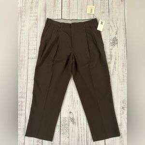 NWT Alexander Julian Men’s 38x30 Pleated Dress Pants Brown Tencel/Poly Blend New